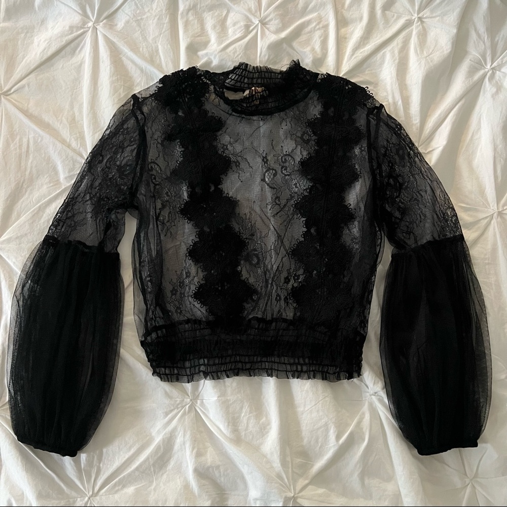 Black lace top